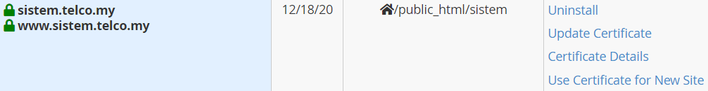 uninstall install ssl