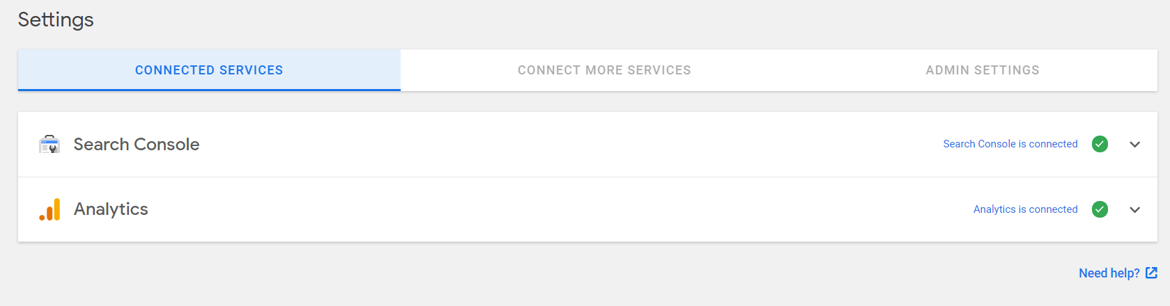 google analytics connected website